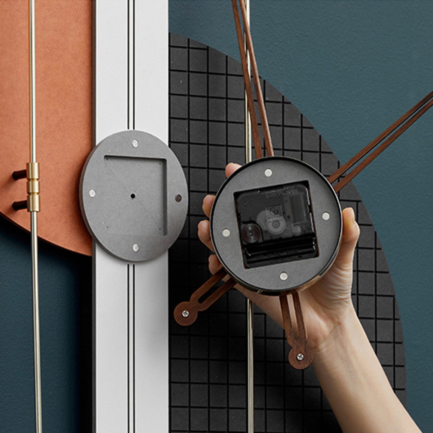 Wall Clocks The Surreal Flow of Life - Luxe Wall Clock - Style 1 - Orange