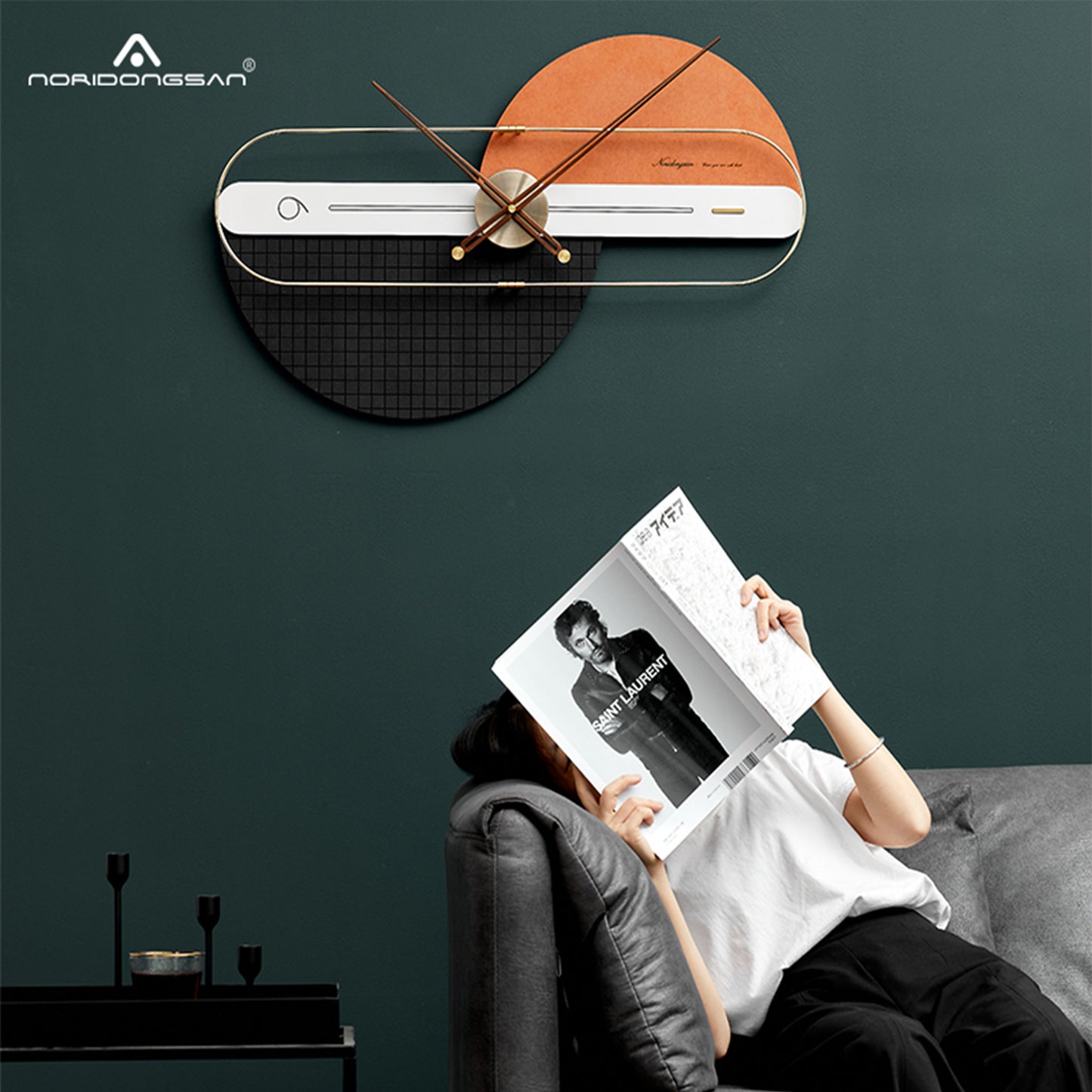 Wall Clocks The Surreal Flow of Life - Luxe Wall Clock - Style 1 - Orange