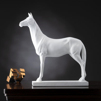 Showpiece Spirit of Valor - Horse Table Showpiece - White