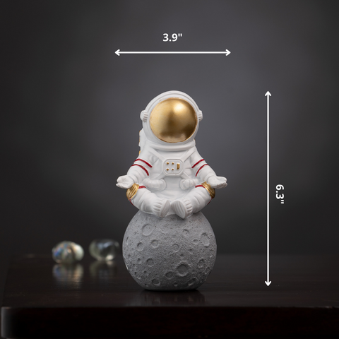 Showpiece The Benevolent Rider of The Space - Astronaut Table Showpiece - Meditating