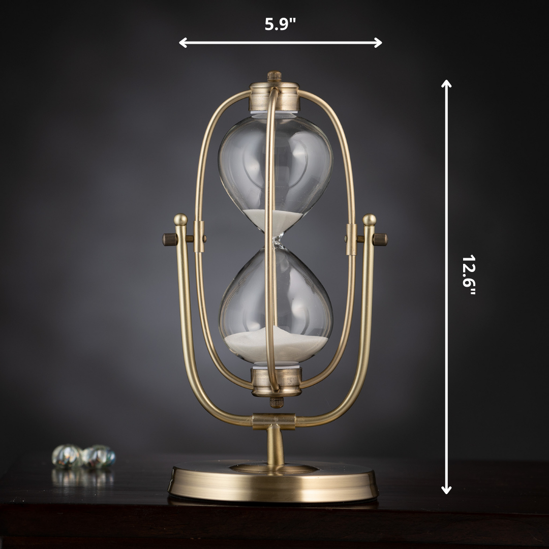 Hourglass A Brief History of Time - Antique Hourglass Table Showpiece