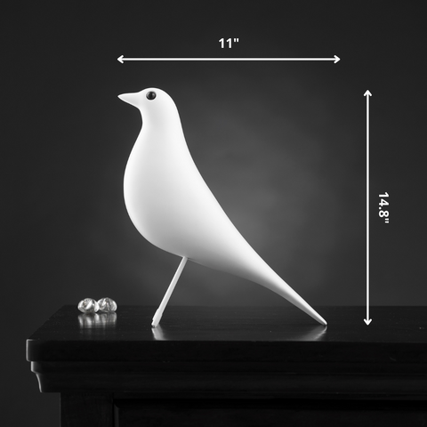 Showpiece The Chirpy Companion - Bird Table Showpiece - White