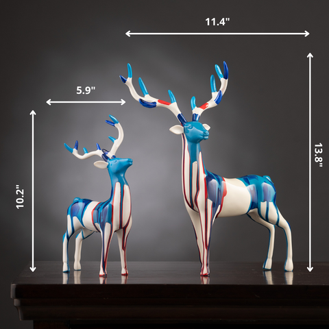 Showpiece The Bohemian Magnificence Table Showpiece - Deer (Set of 2)