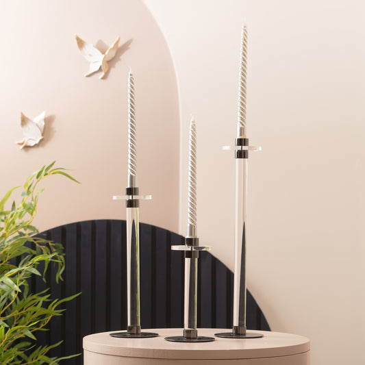 Candle Holder The Touch of Suave - Acrylic Candle Holders (Set of 3)