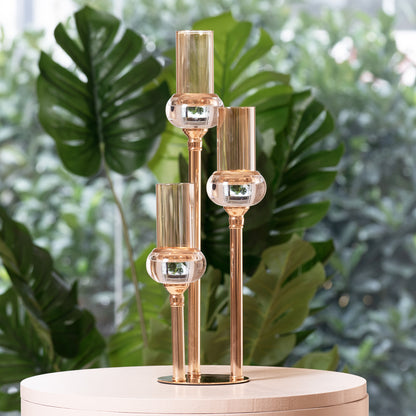 The Gracious Illuminator - Metal & Glass Candle Holder
