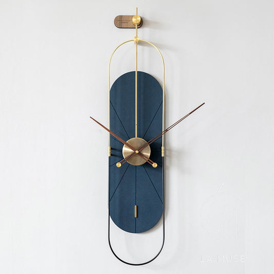 Wall Clocks Bel Esprit - Designer Vertical Wall Clock - Blue ~ 3 ft