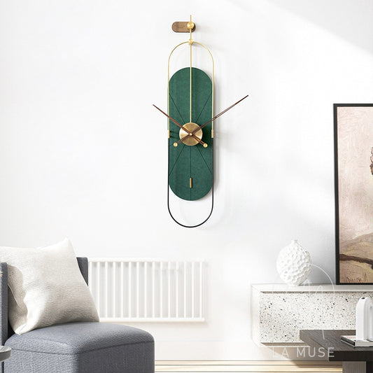 Wall Clocks Bel Esprit - Designer Vertical Wall Clock - Green ~ 3 ft