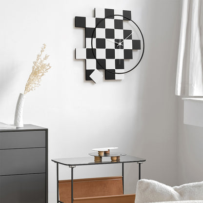 Wall Clocks Checkmate! The Game of Time - Luxe Wall Clock - Black & White