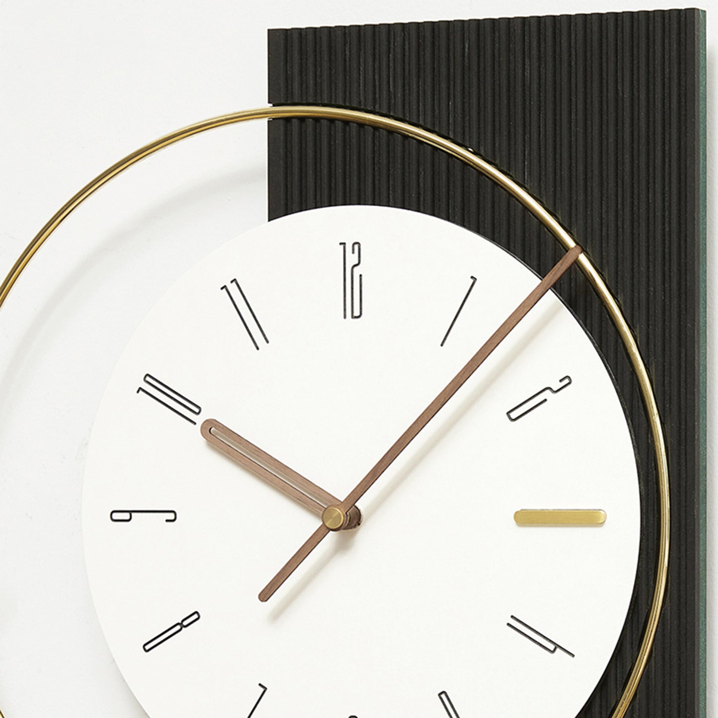 Wall Clocks The Bold Asymmetry Luxe Wall Clock - Style 1 - Black