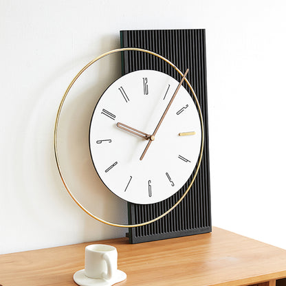 Wall Clocks The Bold Asymmetry Luxe Wall Clock - Style 1 - Black