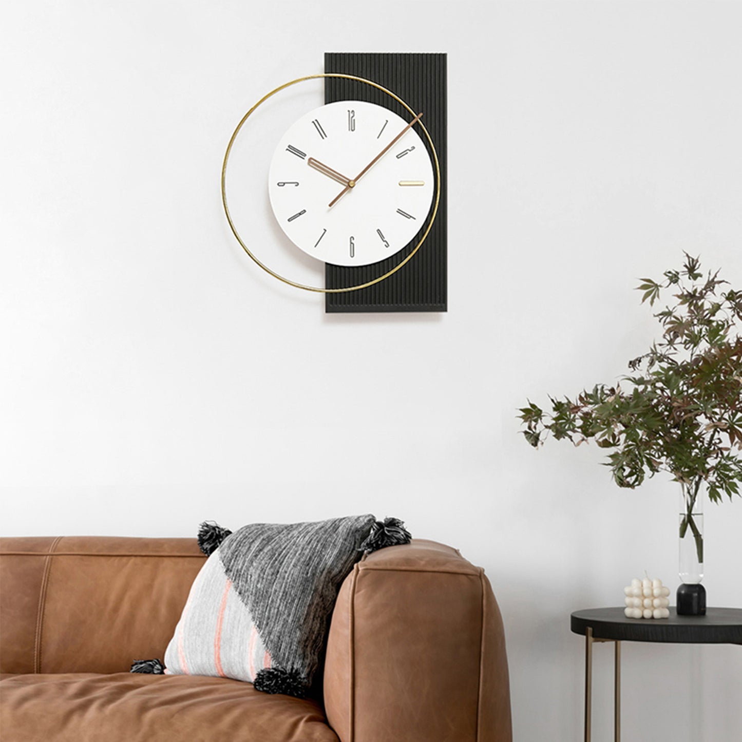 Wall Clocks The Bold Asymmetry Luxe Wall Clock - Style 1 - Black