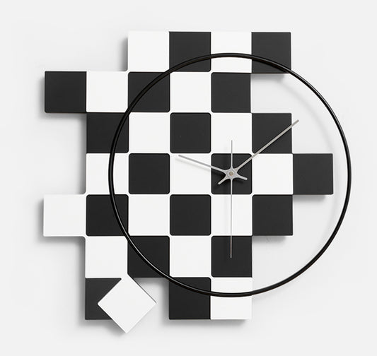 Wall Clocks Checkmate! The Game of Time - Luxe Wall Clock - Black & White