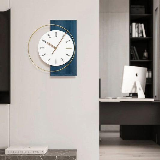 Wall Clocks The Bold Asymmetry Luxe Wall Clock - Style 1 - Blue