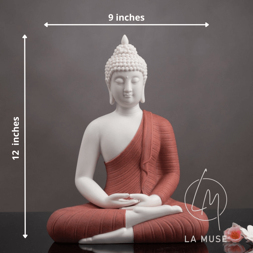 Buddha Statue The Enlightened Siddhartha - Porcelain Buddha Statue - 1 feet