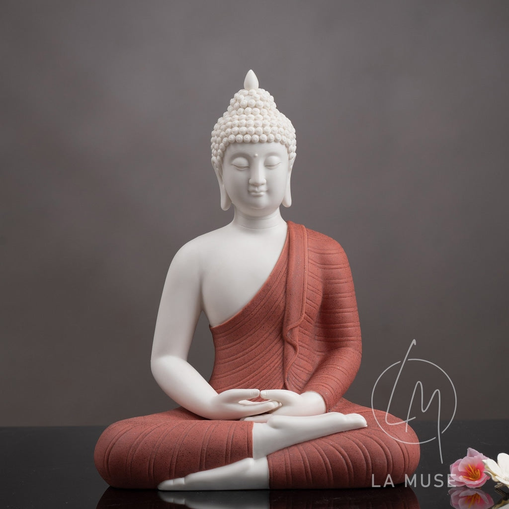 Buddha Statue The Enlightened Siddhartha - Porcelain Buddha Statue - 1 feet